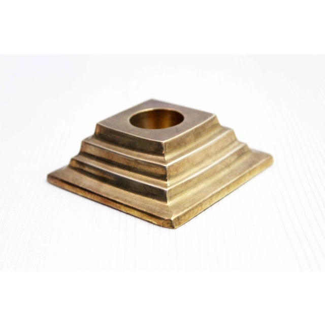 Metal Vintage Candlestick in Brass, 1970s For Sale - Image 7 of 7