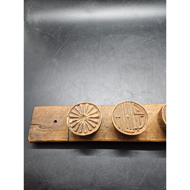 Vintage Japanese Kashigata, Traditional Hand-Carved Wooden Mold (Upper)Vintage Japanese Kashigata, Traditional Hand-Carved Wooden Mold (Upper) For Sale - Image 4 of 4