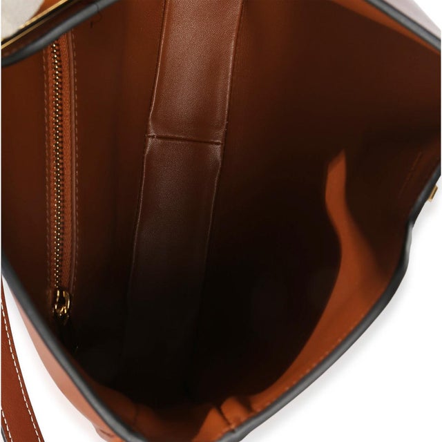 Brown Tan Smooth Calfskin Small Camille 16 Soft Shoulder Bag For Sale - Image 8 of 8