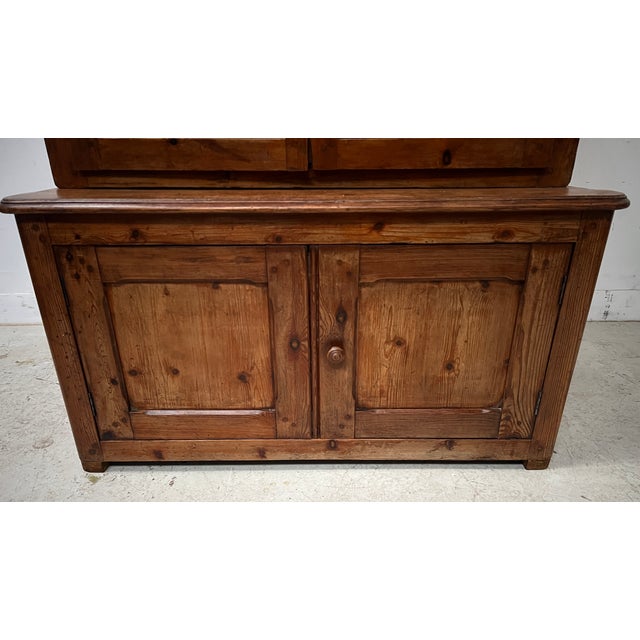 2-Part Office Cabinet in Fir, 20th Century For Sale - Image 11 of 17