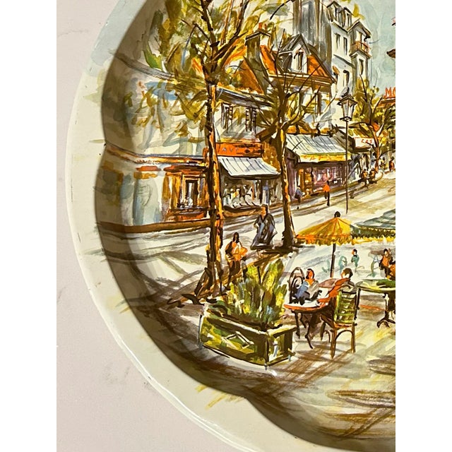 Mid-Century Modern Moulin Rouge Round Enamel Tray By, Daher Paris For Sale - Image 9 of 11