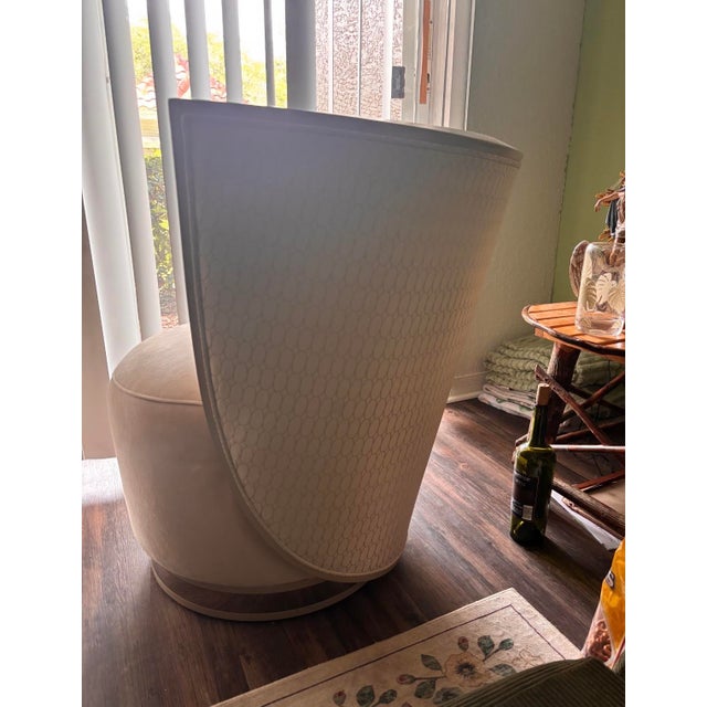 Caracole Caracole "U Turn" Swivel Accent Chair - Mid-Century Modern Style For Sale - Image 4 of 5