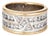 80s Vintage 1.25ct Diamond Cigar Band 14k Yellow Gold Sz 7 Ring Mixed Cuts For Sale