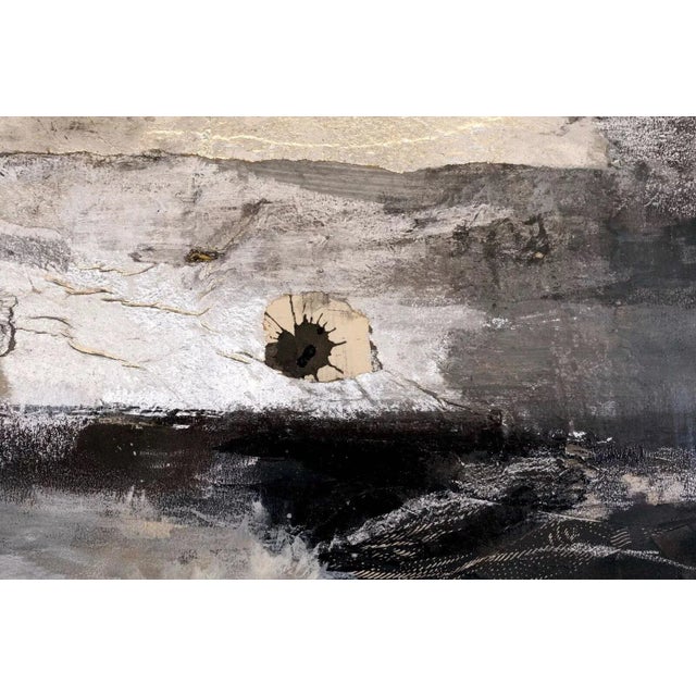 Nori Geffen In The Beginning Signed Modern Mixed-Media Painting Framed 1970s For Sale - Image 4 of 8