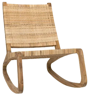 NOIR Las Palmas Rattan Rocking Chair, Teak