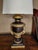 Mid 20th Century Neoclassical Carved Wood Table Lamp With Gilt Swag Detail For Sale In Atlanta - Image 6 of 6