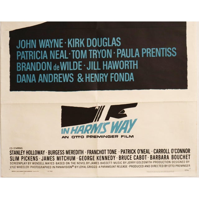 American 1965 American Movie Poster, "In Harm's Way" by Paramount Pictures Corp., Saul Bass For Sale - Image 3 of 5