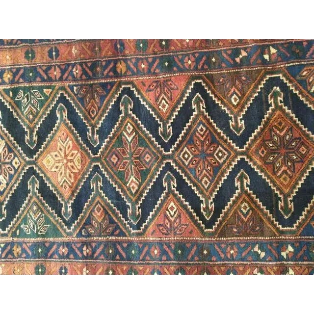 Navy Blue 1910s Vintage North West Persian Runner For Sale - Image 8 of 12