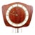 Mid Century Modern Wall Clock Teak Pendulum Weights 10 Jewel Denmark Chime For Sale