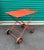 Vintage Red Painted Wood Serving Cart For Sale - Image 9 of 9