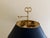 Chapman Manufacturing Company Vintage French Regency Brass Bouillotte Lamp With Black Tole Shade For Sale - Image 4 of 13