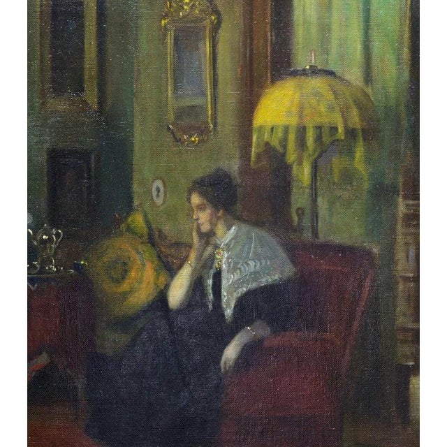 Impressionist Important Oil Painting, 1900-07 Interior, American Impressionist Frederick Vezin For Sale - Image 3 of 8