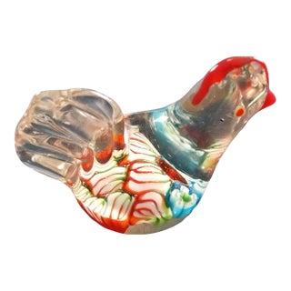 Gorgeous Murano Italy Millifiore Rooster Paperweight For Sale