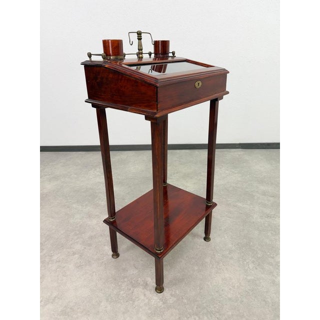 Introduce an aura of sophisticated luxury to your interior with this exclusive antique humidor table, designed in the...