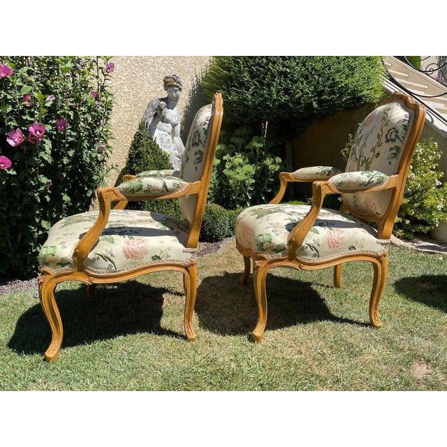 Set of Louis XV Style Armchairs For Sale - Image 9 of 13