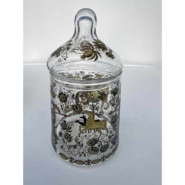 Mid 20th Century Vintage Hand Blown Glass Bonbonniere Jar West Germany For Sale - Image 5 of 6