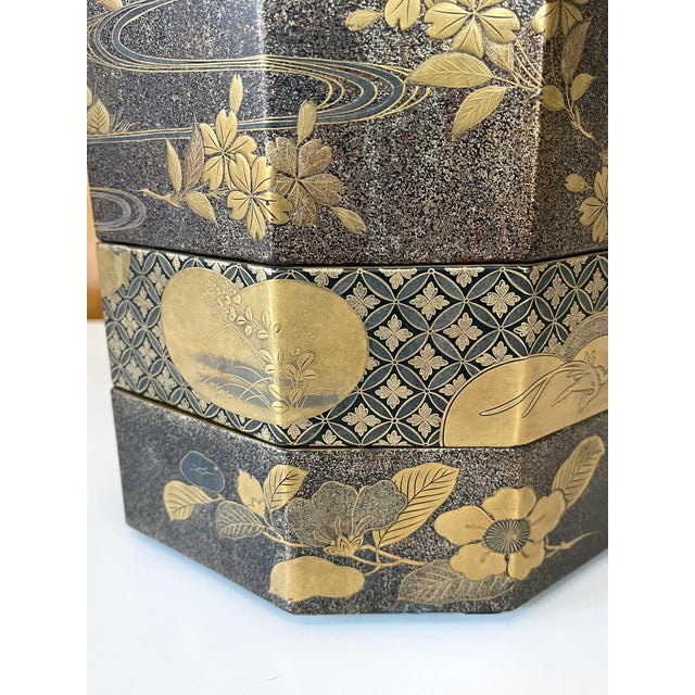 Japanese Maki-e Lacquer Stack Box Jubako For Sale - Image 18 of 18