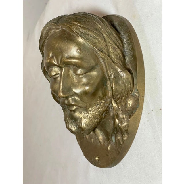 Up for sale is a very heavy antique solid brass Jesus Christ wall sculpture. It's beautifully cast out of extremely thick...