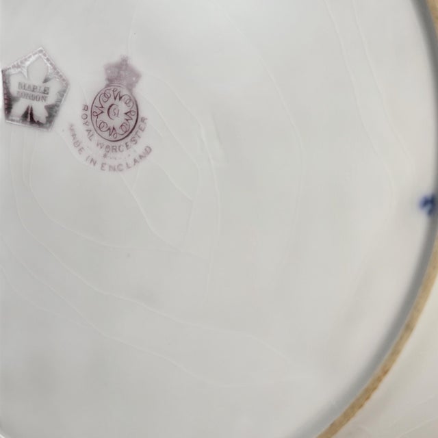 Fruit Cabinet Plate by R. Sebright for Royal Worcester / Maple London, 1921 For Sale - Image 11 of 15