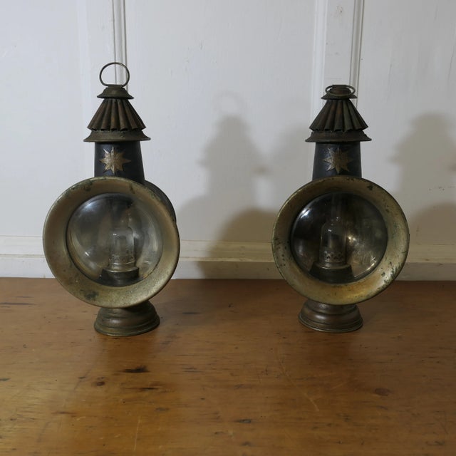 French Brass and Iron Carriage Table Lamps from Daris, 1890s, Set of 2 For Sale - Image 10 of 13