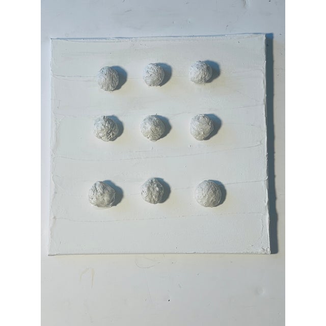 Contemporary Abstract Minimalist Plaster Wall Art Painting For Sale - Image 3 of 6