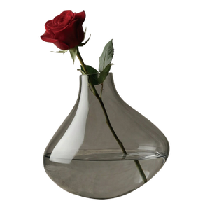 Housewarming Gift Crystal Vase With Natural Stone – One of a Kind Sculptural Decor