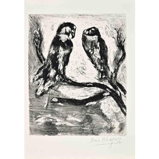 Marc Chagall, LAigle et le Hibou (The Eagle and the Owl), 1952, Etching For Sale