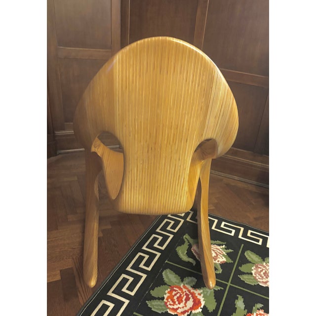 Vintage Sculptural Rocking Chair Handcrafted by Carl Gromoll (Carved, Polished and Laminated Baltic Birch) For Sale In Cleveland - Image 6 of 15