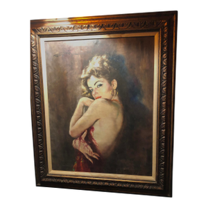 1940s Original Oil on Canvas, “Camilla” by Pal Fried Semi Nude