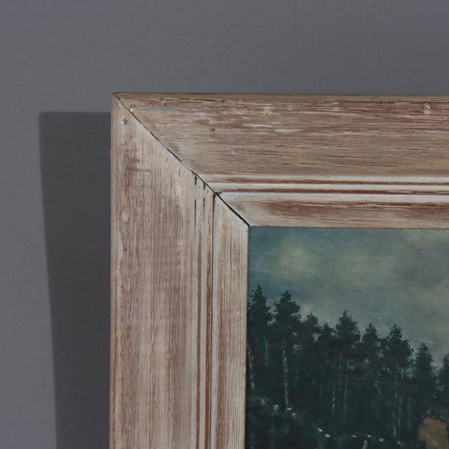 1940s Vintage Oil on Board Painting “Oregon Coast” by Bernice Stanbro C1940 For Sale - Image 5 of 7