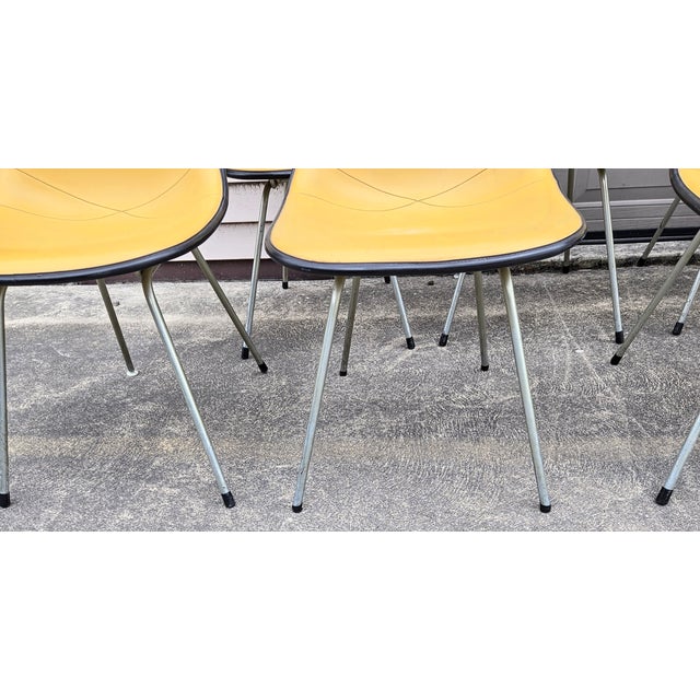 Black and Ochre Herman Miller Chairs- Set of 10 For Sale - Image 6 of 11