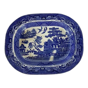 Large Blue Willow Platter