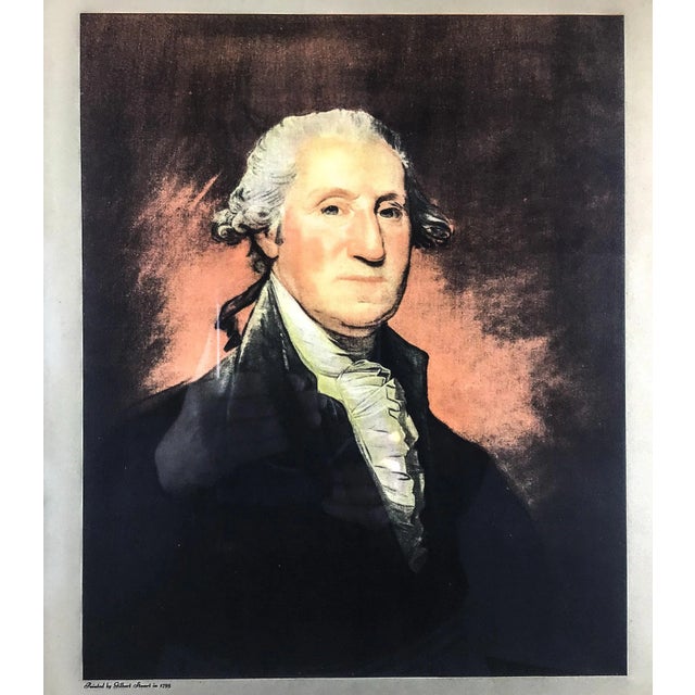 Gorgeous portrait of George Washington printed and framed. This beauty was originally painted by Gilbert Stuart in 1795....