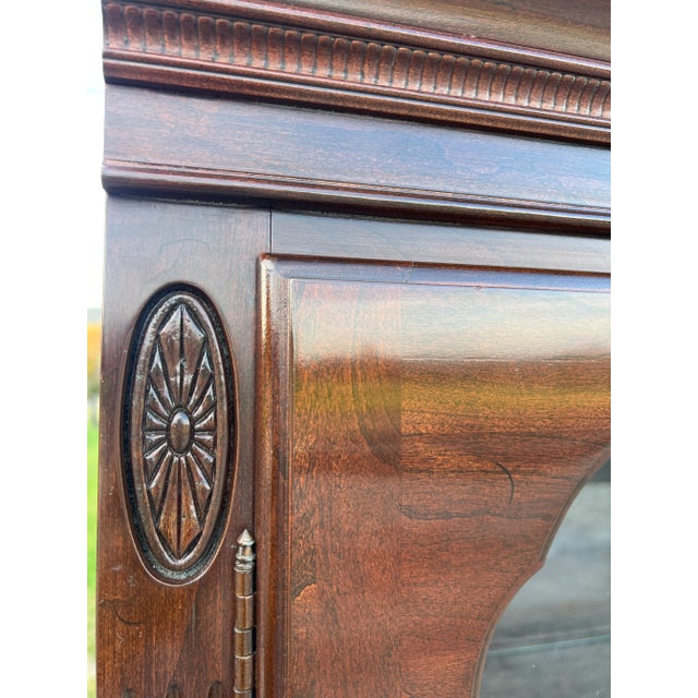 Brown Ethan Allen Georgian Court Cherry Display Cabinet For Sale - Image 8 of 9