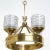 Metal Pressed Glass and Brass German Chandelier For Sale - Image 7 of 11