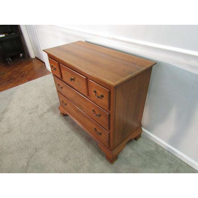 Traditional Hitchcock Solid Maple Paint Decorated Chest of Drawers For Sale - Image 3 of 9