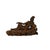 5" Hand-Carved Wood Reclining Bodhisattva Figurine Sculpture Tang Style Art For Sale - Image 4 of 8