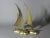 Mid-Century Modern Mid Century Brass Sailboats - a Pair For Sale - Image 3 of 7