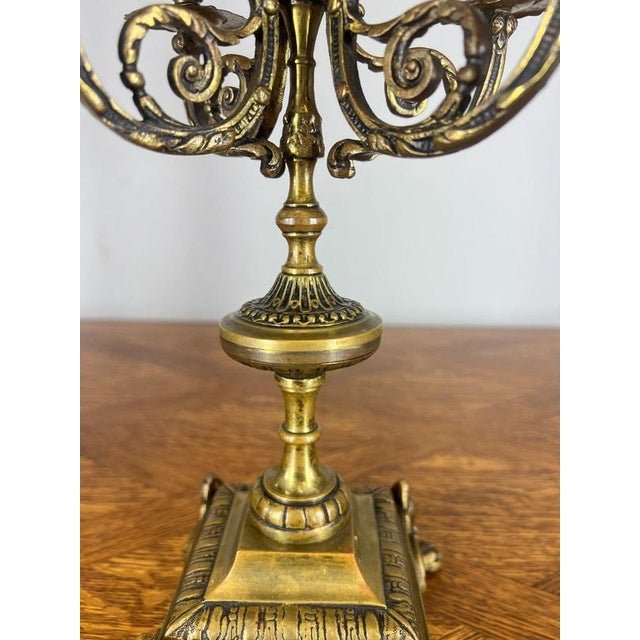 Vintage French Clock Garniture with Candelabras, Set of 3 For Sale - Image 17 of 18