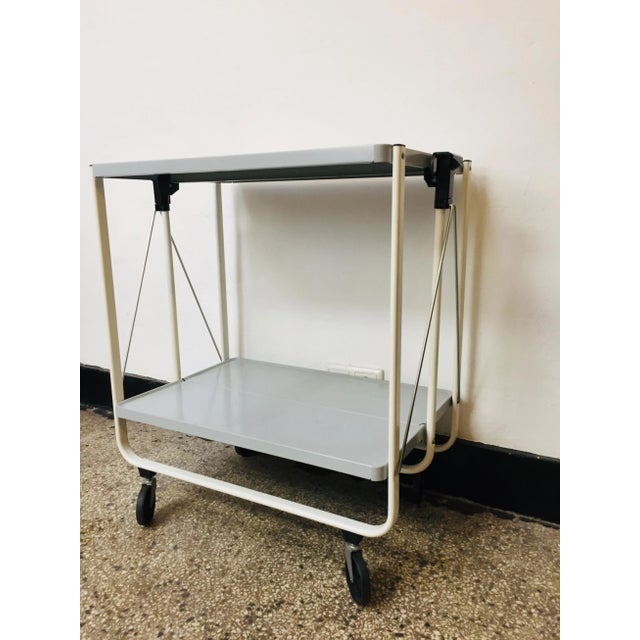 1950s Mid-Century Metal Serving Bar Cart For Sale - Image 5 of 9