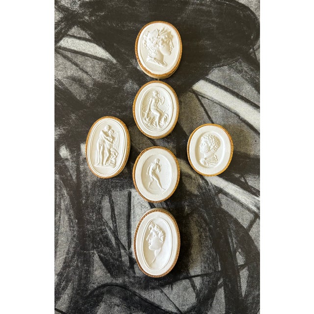 Collection of 6 early 19th century Italian Grand Tour plaster intaglio impressions This is group #13 of other intaglios I...