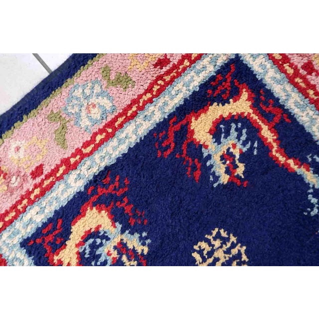 1960s 1960s Vintage French Savonnerie Rug 2.9' X 4.5' For Sale - Image 5 of 11