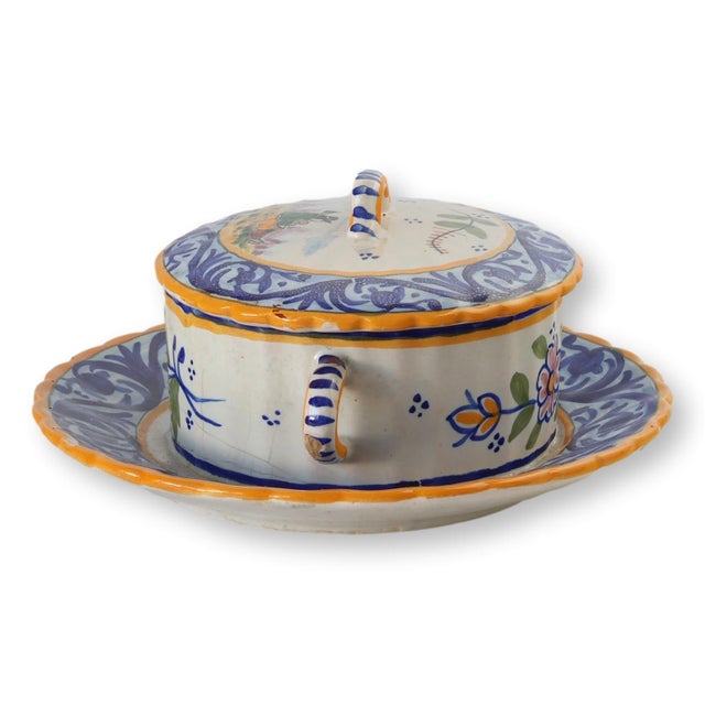 French Quimper Faience Butter Dish For Sale In Los Angeles - Image 6 of 6