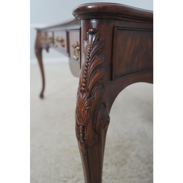 Theodore Alexander Althorp Collection Leather Top Partners Desk For Sale - Image 13 of 17