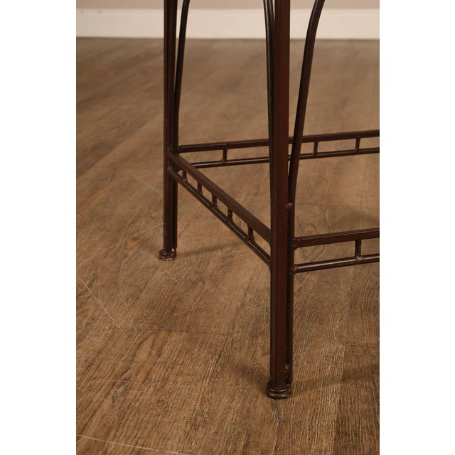 Brown French Art Deco Style Set of Four Counter Stools For Sale - Image 8 of 18