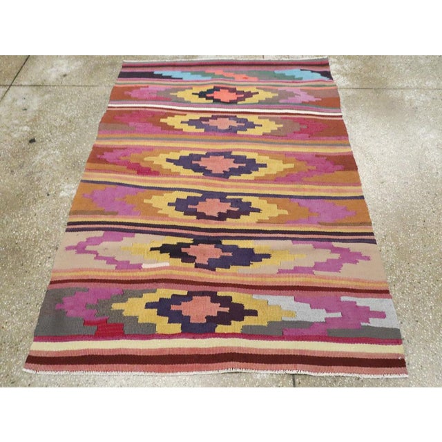 Galerie Shabab Collection Mid-20th Century Persian Flatweave Kilim Rug For Sale - Image 4 of 9