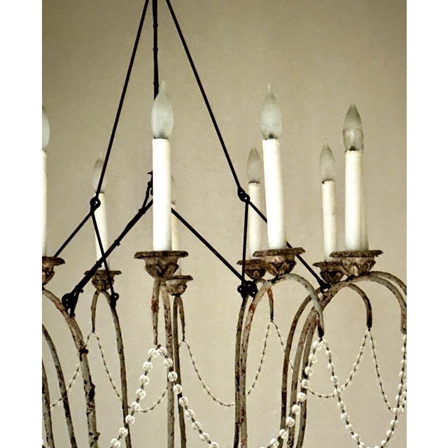 Metal Niermann Weeks 12-Light Italian Style Iron Chandelier With Chain Swags For Sale - Image 7 of 12