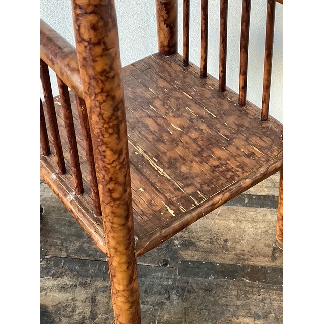 Vintage Tortoise Bamboo Pedestal For Sale In West Palm - Image 6 of 8