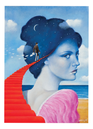 Rafal Olbinski, Somewhere in Time, 2000s, Giclee Print
