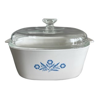 Vintage Corning Ware Blue Cornflower 5 Quart Casserole Dish For Sale